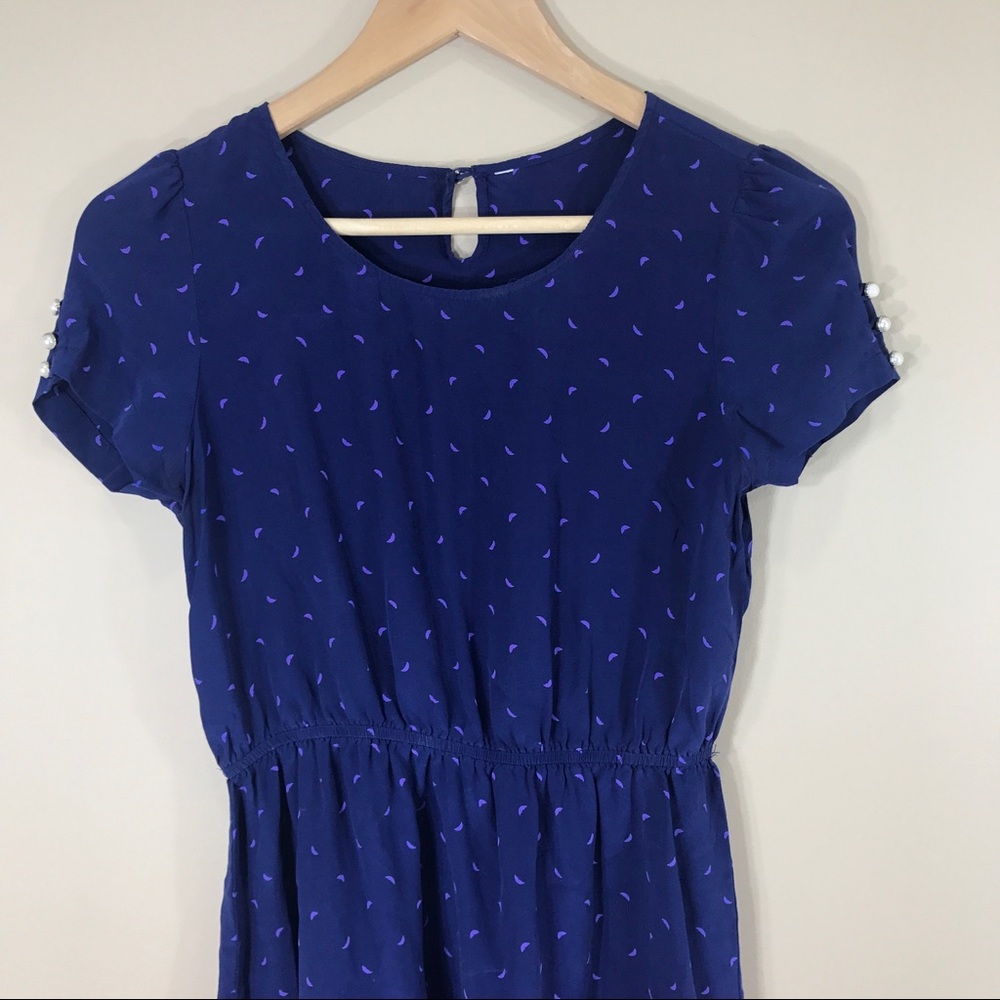 Forever 21 blue silk mini dress, size XS